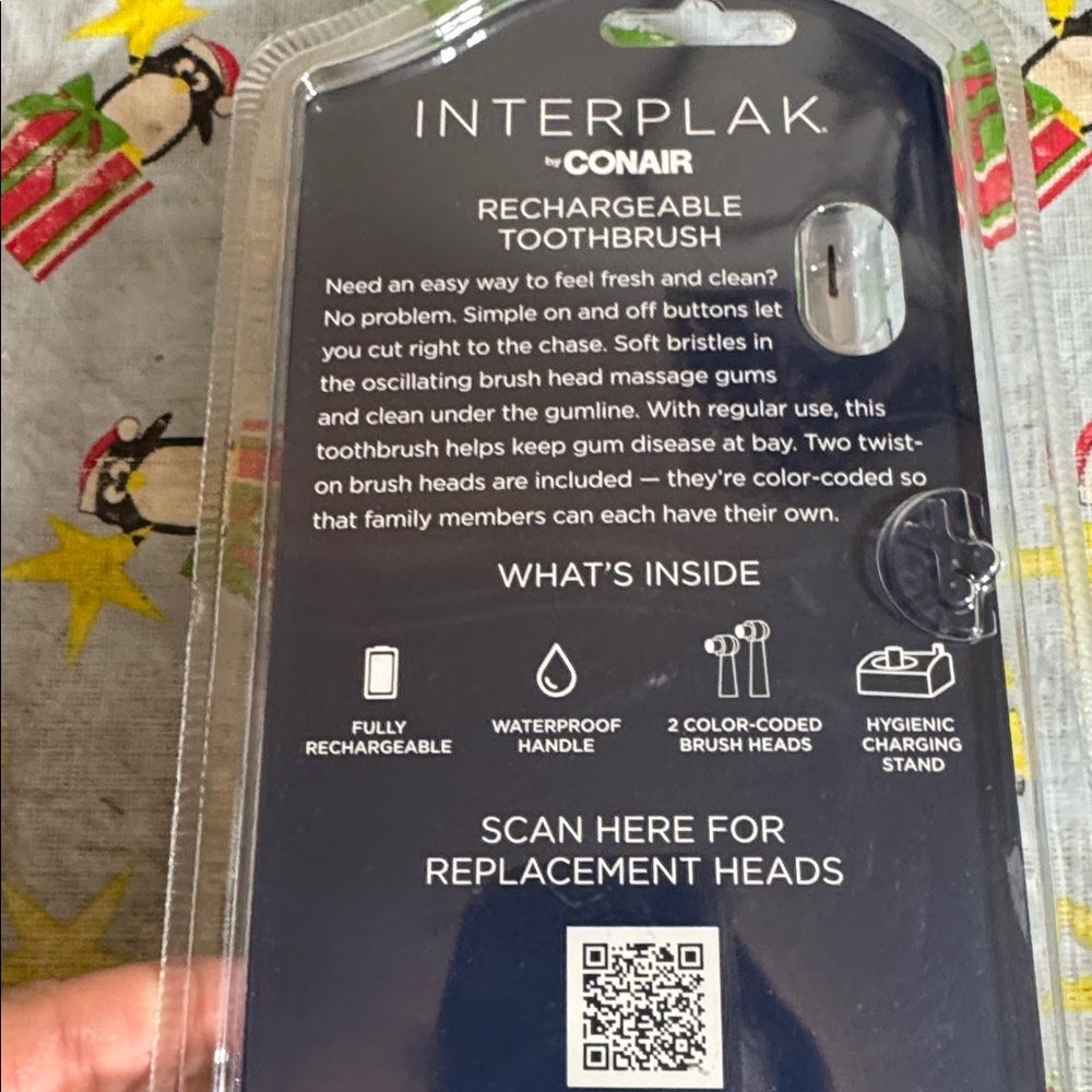 Conair Interplak Rechargeable Toothbrush - White NIB - Picture 3 of 3